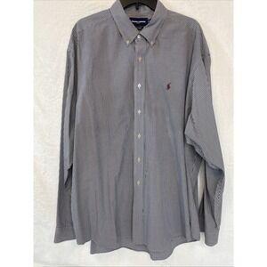 Ralph Lauren Golf Tilden Long Sleeve Button Up Shirt Size XXL Black Check